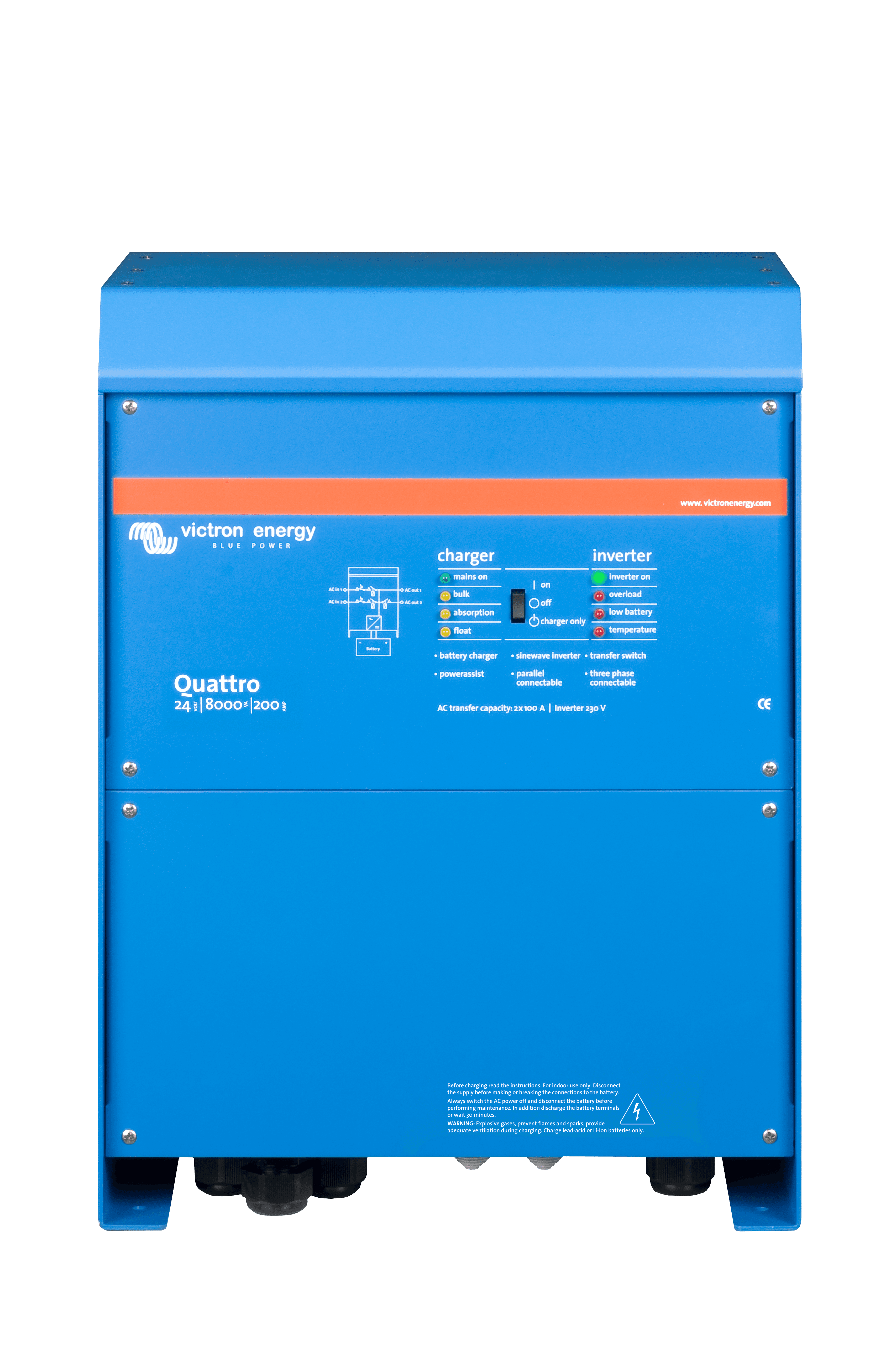 Quattro 24V 8000VA 200A 230V (front) thumbnail