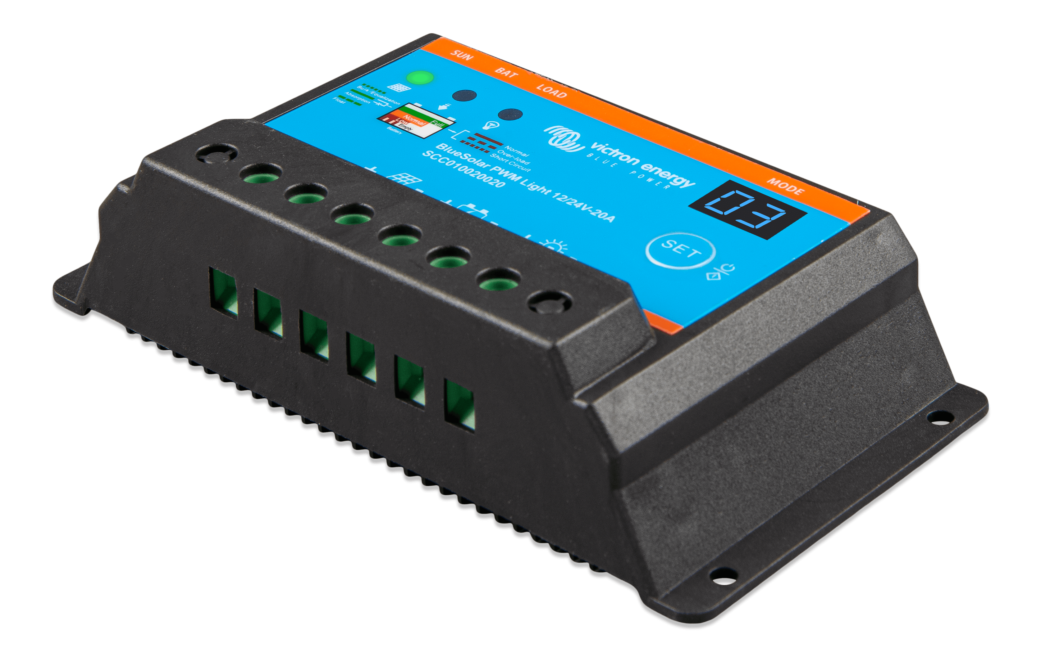 BlueSolar PWM-Light Charge Controller 12/24V-20A (left) thumbnail