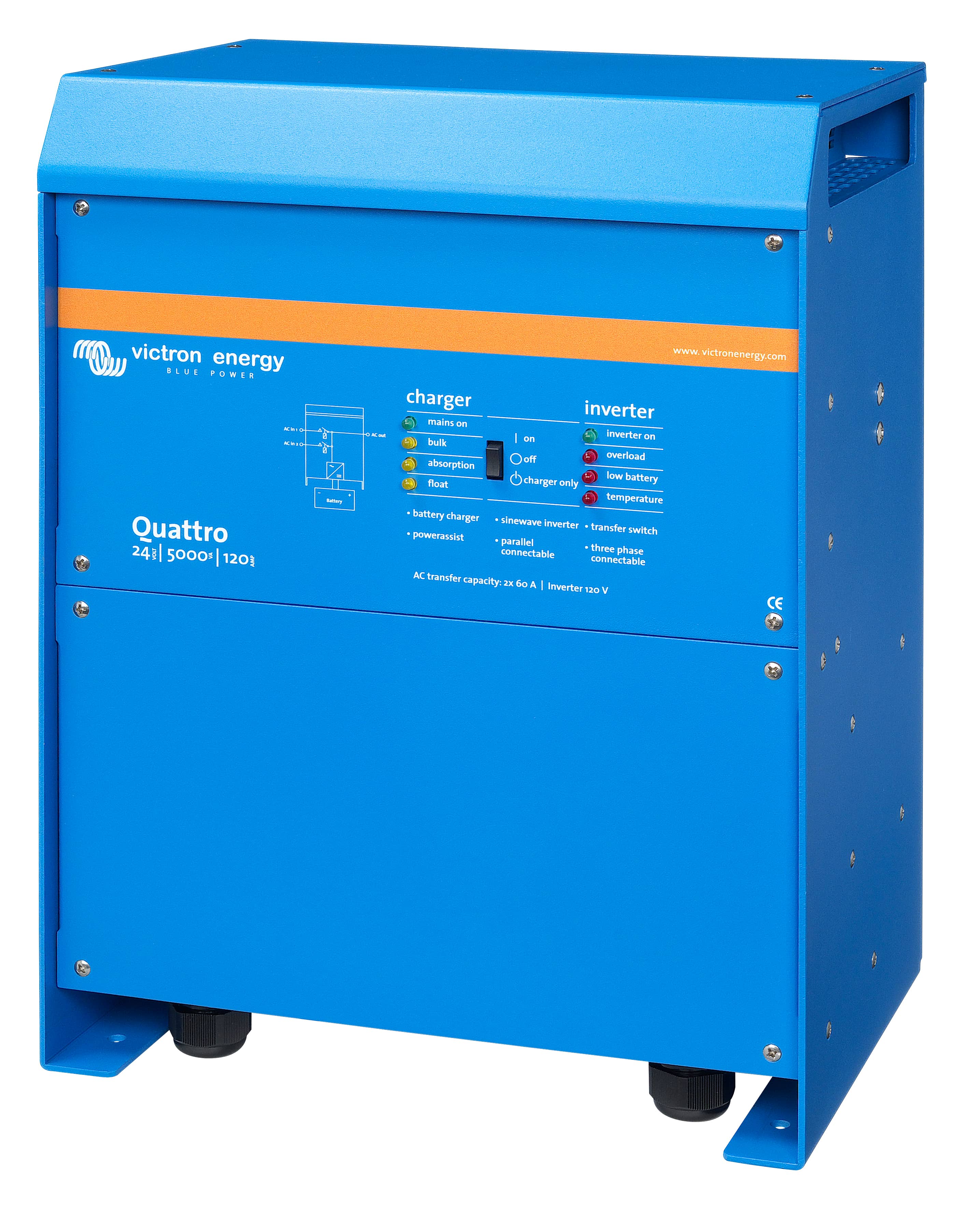 Quattro 24V 5000VA 120A 120VAC (left) thumbnail